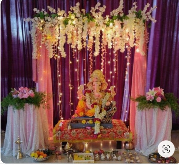 Ganpati Decoration: Simple and Flower Ganesh Decoration at Home