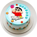 A delicious Shin Chan-themed cake with colorful icing
