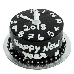 Dark Chocolate New Year Cake - 500 Gm