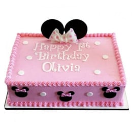 Lovely Pink Minnie Mouse Cake - 500 Gm