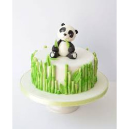 Panda With Bamboo Cake