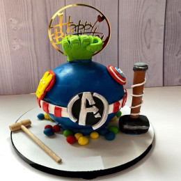 Avengers Pinata Cake