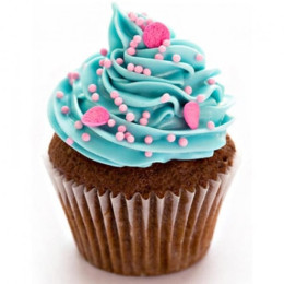 Blue Pink Fantasy Cupcakes-set of 6