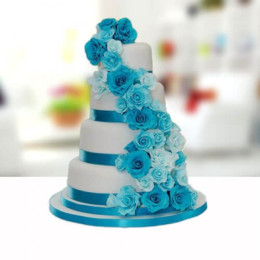 Flower Shower Wedding Cake