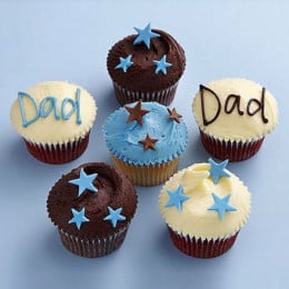 Twinkling Stars Cupcakes For Dad-set of 6