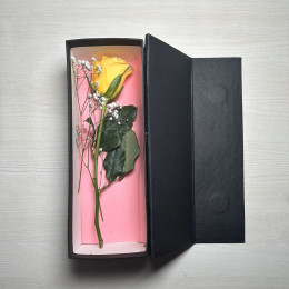Single Yellow Rose Box