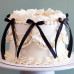 White Ribbon Bow Cake