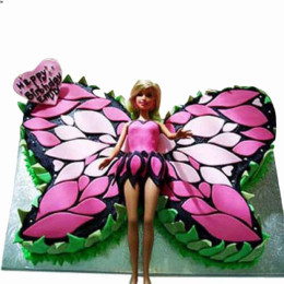 Butterfly Barbie Cake