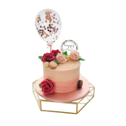 Pink Swirl Bouquet Balloon Cake
