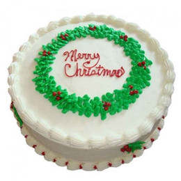 White Merry Christmas Cake