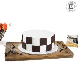 Choco Vanilla Chess Cake