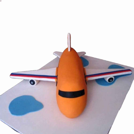 Bright Airplane Cake