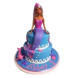 Cute Mermaid Barbie Cake