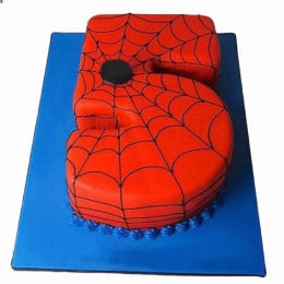 Spiderman Love Numeric Cake