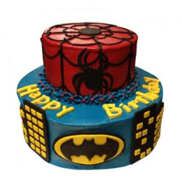 Dual Bat N Spiderman Cake
