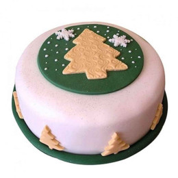 Xmas Tree Fondant Cake