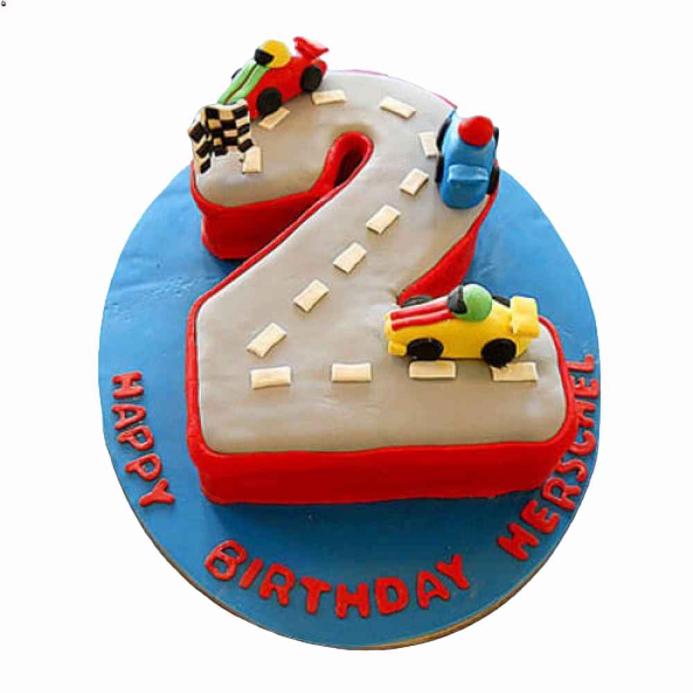 Car Race Birthday Cake- Order Online Car Race Birthday Cake ...
