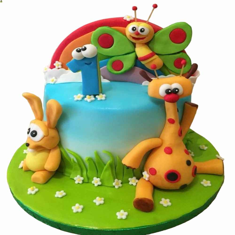 Cute Baby Tv Cake- Order Online Cute Baby Tv Cake @ Flavoursguru