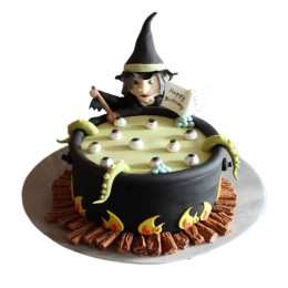 Witch Soup Halloween Pot Cake