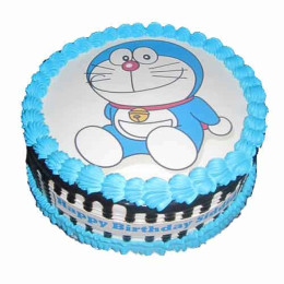 Doraemon Round Photo Cake