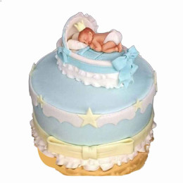 Baby In Dreamland Fondant Cake