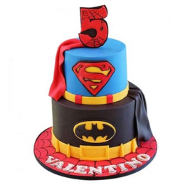 Batman N Superman Cake