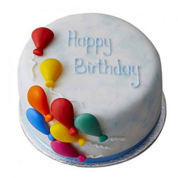 Birthday Balloon Fondant Cake