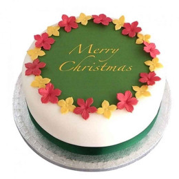 Colorful Christmas Fondant Cake