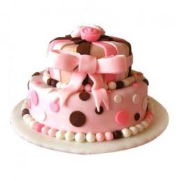 Elegant Baby Pink Cake