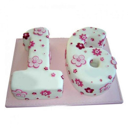 Floral Sexy Sixteen Cake