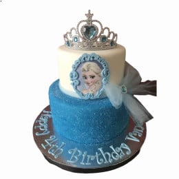 Glittery Frozen Elsa Cake