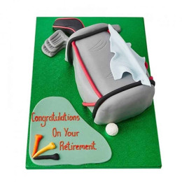 Golf Bag Fondant Cake