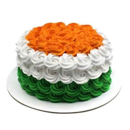 Independence Day Special Design Rose Cake