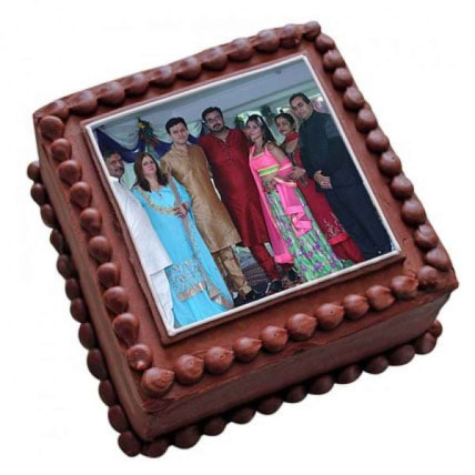 Photo Square Chocolate Cake