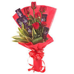Roses and Dairy Milk Bunch