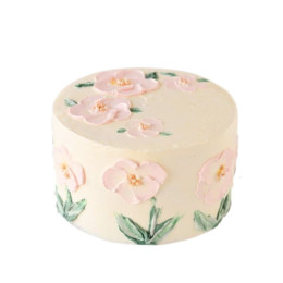 Soft Hued Flowery Cake