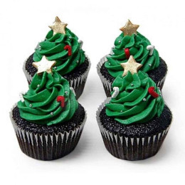 Special Christmas Tree Cupcakes