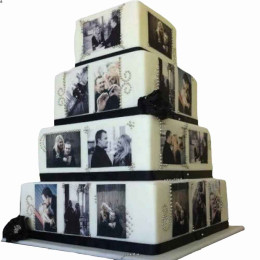 Wedding Collage Cake