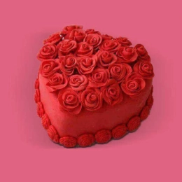 Heart Full Of Rose Cake