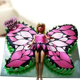 Butterfly Barbie Cake