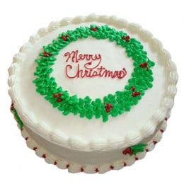 White Merry Christmas Cake