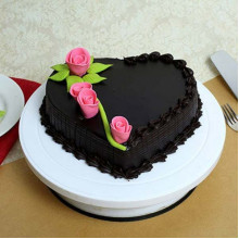 Creamy Heart Truffle Cake