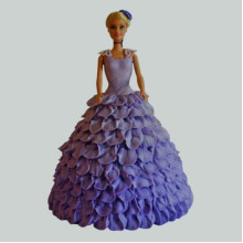 Dazzling Blue Barbie Cake
