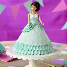 Cool Blue Barbie Cake