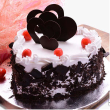 Blackforest Delight heart Cake