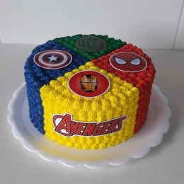 Avengers Photo Cake
