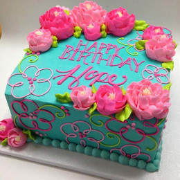 Peony Birrthday Cake