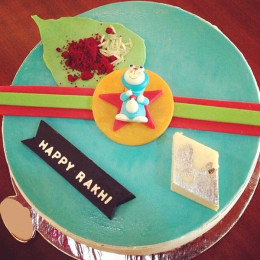 Doremon Rakhi Cake