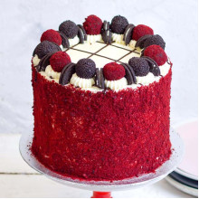 Red Oreo Surprise Cake