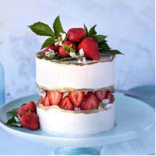 Strawberry Engraved Cake